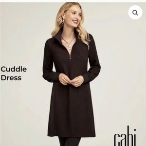 CAbi Black Zip-Up Cuddle Dress
